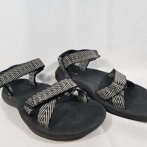 O'Rageous Women's River Sandals Black/White Size 9